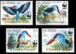 Сан-Томе, 2014, WWF, Птицы, 4 марки